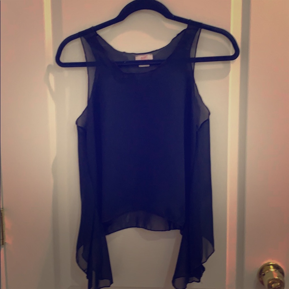 Navy Sheer Shirt